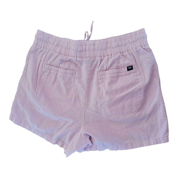 Gap Linen Shorts Winsome Orchid Pink Pull On Drawstring Pockets Relaxed size M - Picture 2 of 12